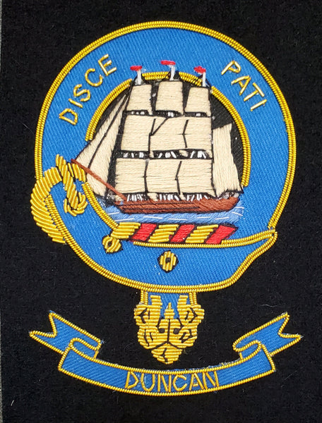 Duncan Scottish Clan Embroidered Crest