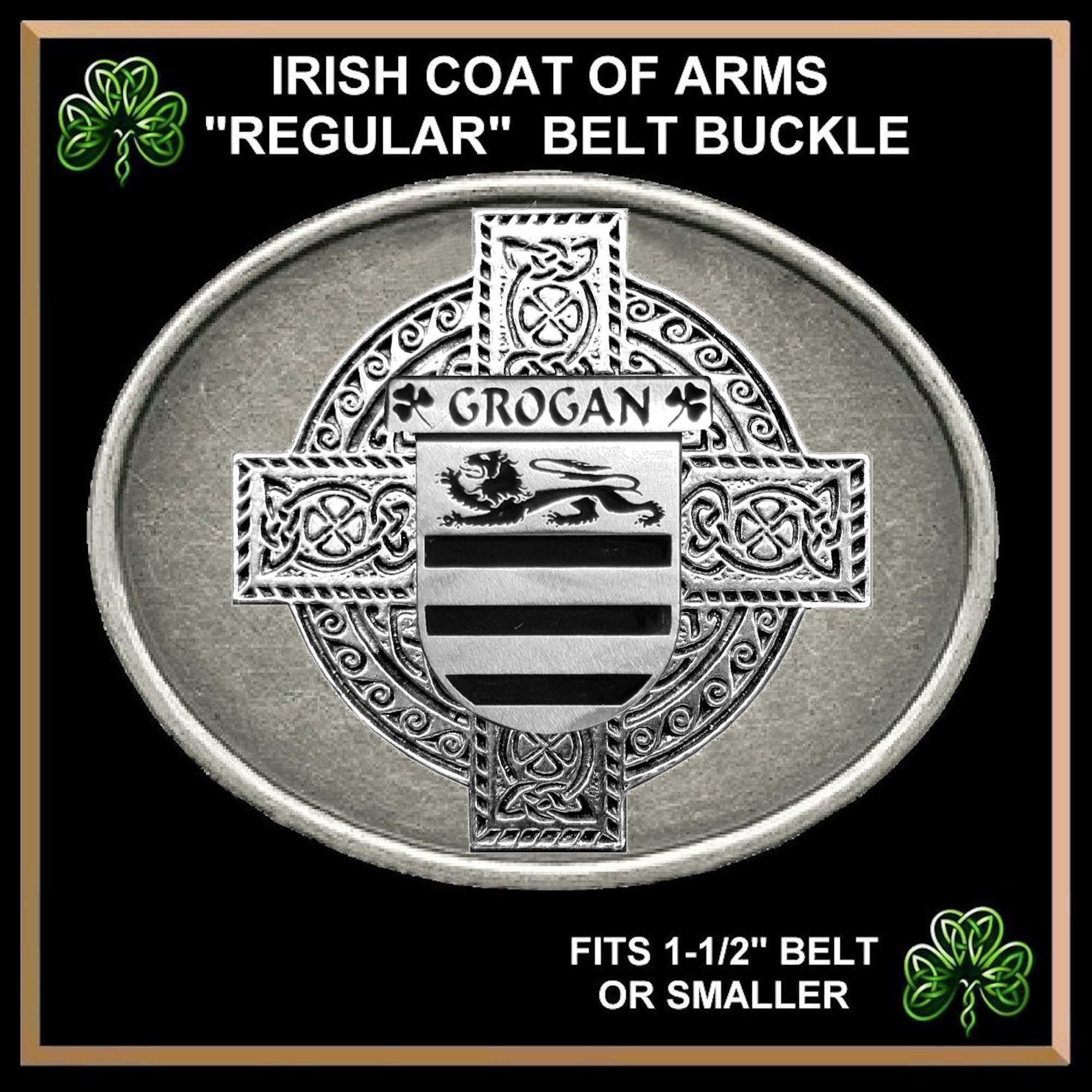 Grogan Irish Coat of Arms Regular Buckle