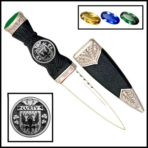 Curty Irish Coat Of Arms Disk Sgian Dubh