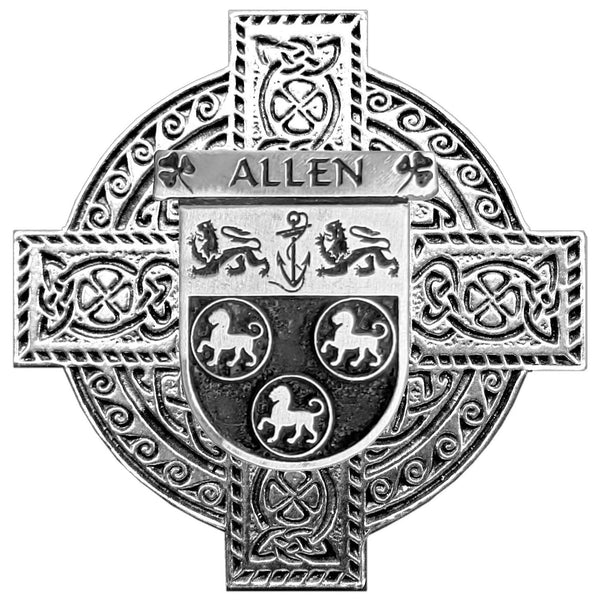 Allen Irish Celtic Cross Round Flask 5 oz