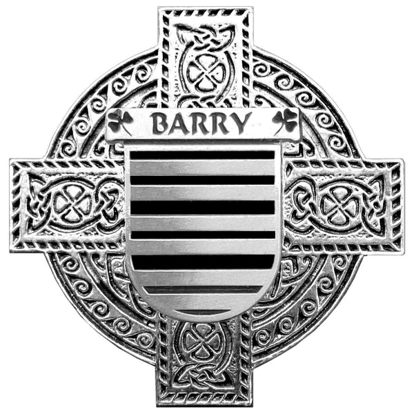 Barry Irish Celtic Cross Round Flask 5 oz