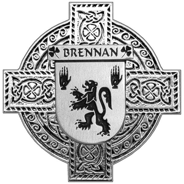 Brennan Irish Celtic Cross Round Flask 5 oz