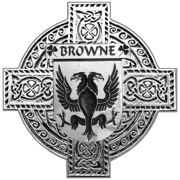Browne Irish Celtic Cross Round Flask 5 oz