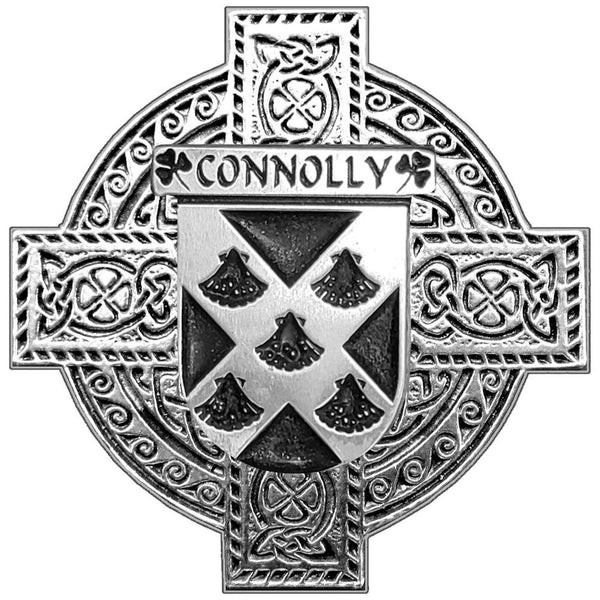 Connolly Irish Celtic Cross Round Flask 5 oz