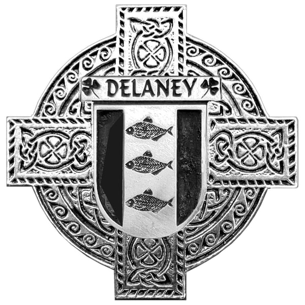 Delaney Irish Celtic Cross Round Flask 5 oz