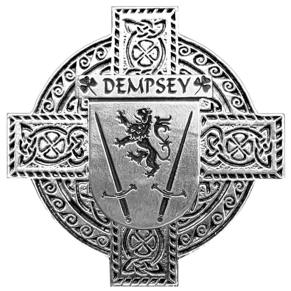 Dempsey Irish Celtic Cross Round Flask 5 oz