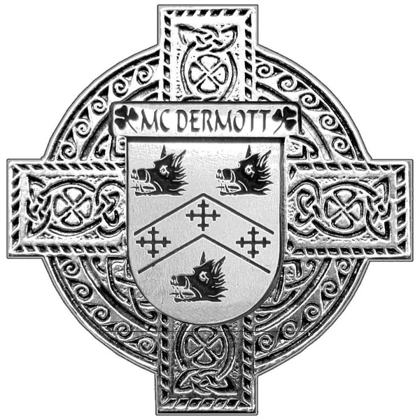 McDermott Irish Celtic Cross Round Flask 5 oz