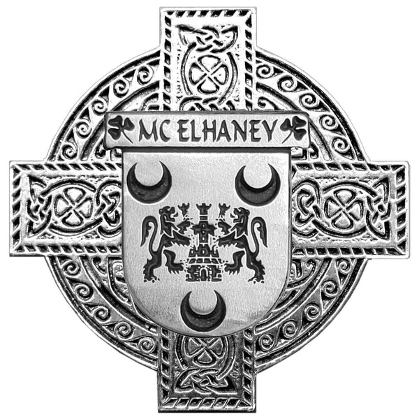 McElhaney Irish Celtic Cross Round Flask 5 oz