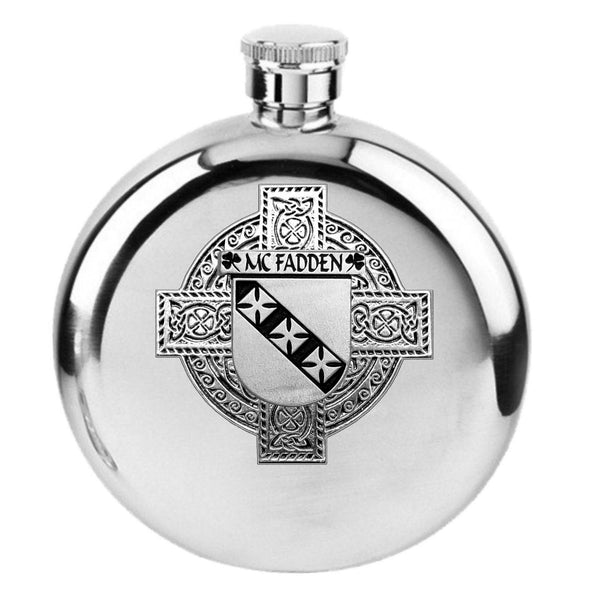 McFadden Irish Celtic Cross Round Flask 5 oz