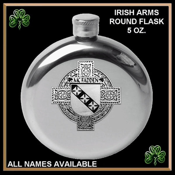 McFadden Irish Celtic Cross Round Flask 5 oz