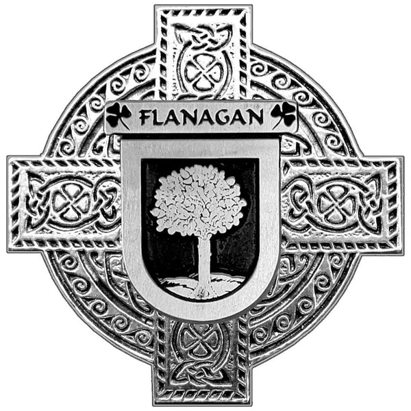Flanagan Irish Celtic Cross Round Flask 5 oz
