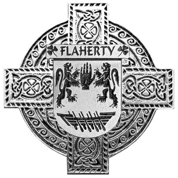 Flaherty Irish Celtic Cross Round Flask 5 oz