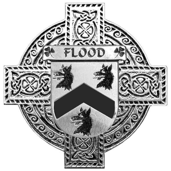 Flood Irish Celtic Cross Round Flask 5 oz