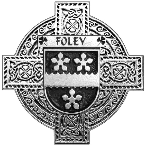 Foley Irish Celtic Cross Round Flask 5 oz