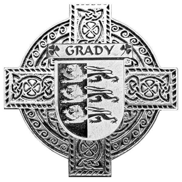 Grady Irish Celtic Cross Round Flask 5 oz