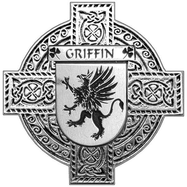 Griffin Irish Celtic Cross Round Flask 5 oz