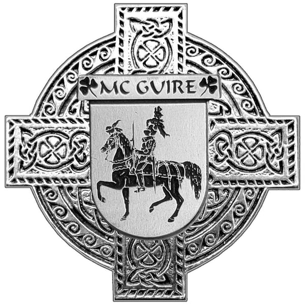 McGuire Irish Celtic Cross Round Flask 5 oz