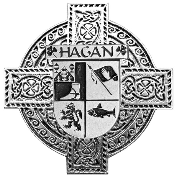 Hagan Irish Celtic Cross Round Flask 5 oz