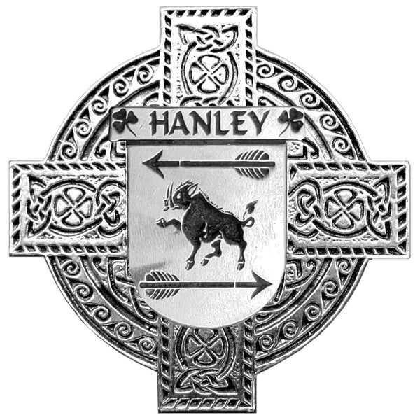 Hanley Irish Celtic Cross Round Flask 5 oz