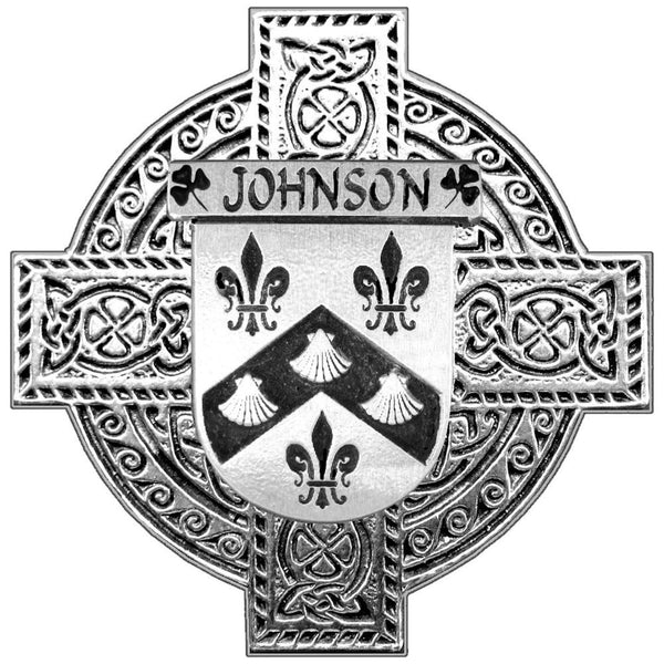 Johnson Irish Celtic Cross Round Flask 5 oz