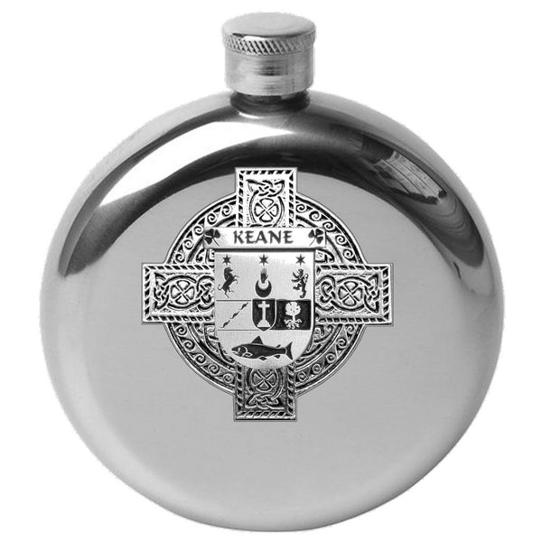 Keane Irish Celtic Cross Round Flask 5 oz