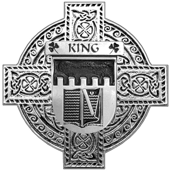 King Irish Celtic Cross Round Flask 5 oz