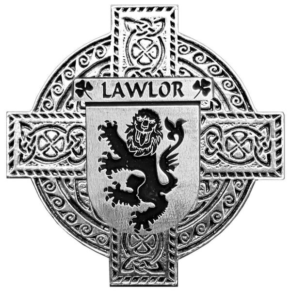 Lawler Irish Celtic Cross Round Flask 5 oz