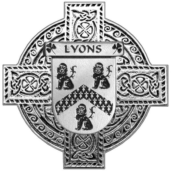 Lyons Irish Celtic Cross Round Flask 5 oz