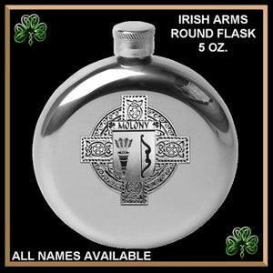 Molony Cross Round Flask 5 oz - All Irish Families