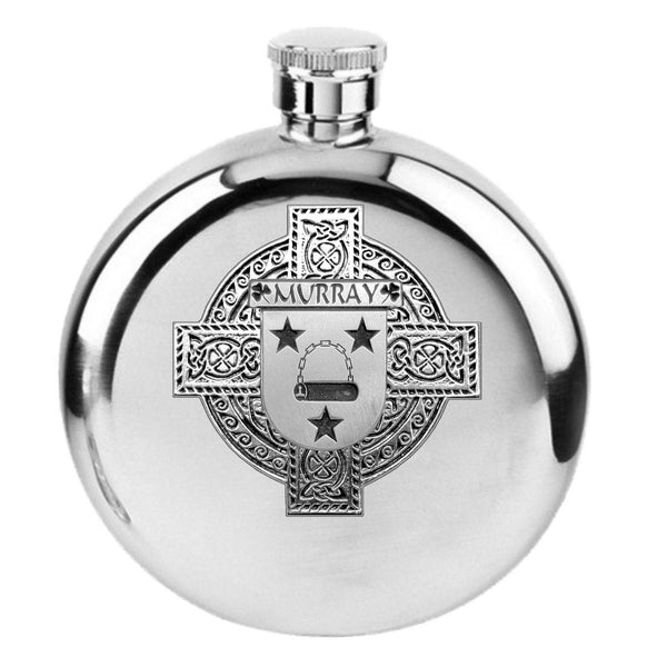 Murray 2 Cross Round Flask 5 oz - All Irish Families