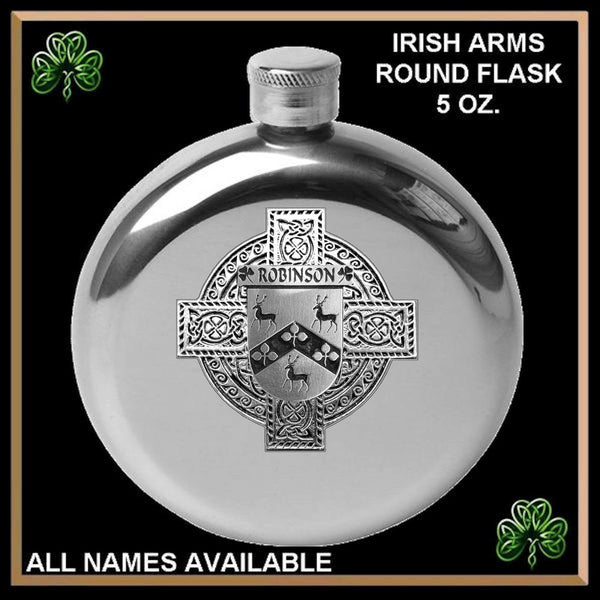 Robinson Cross Round Flask 5 oz - All Irish Families