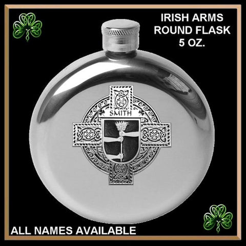 Smith Cross Round Flask 5 oz - All Irish Families