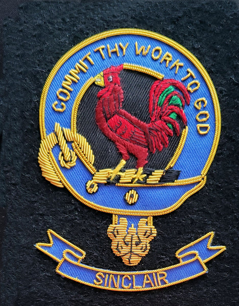 Sinclair Scottish Clan Embroidered Crest