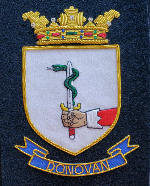 Donovan Irish Coat of Arms Embroidered Crest