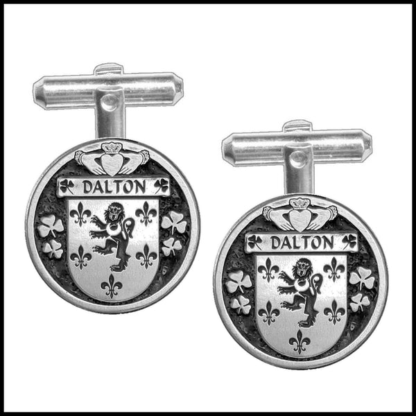 Dalton Irish Coat of Arms Disk Cufflinks