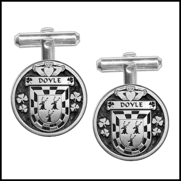Doyle Irish Coat of Arms Disk Cufflinks