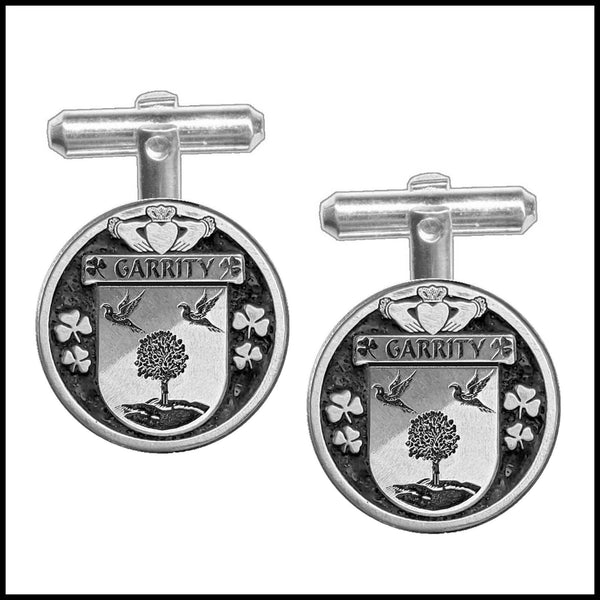 Garrity Irish Coat of Arms Disk Cufflinks