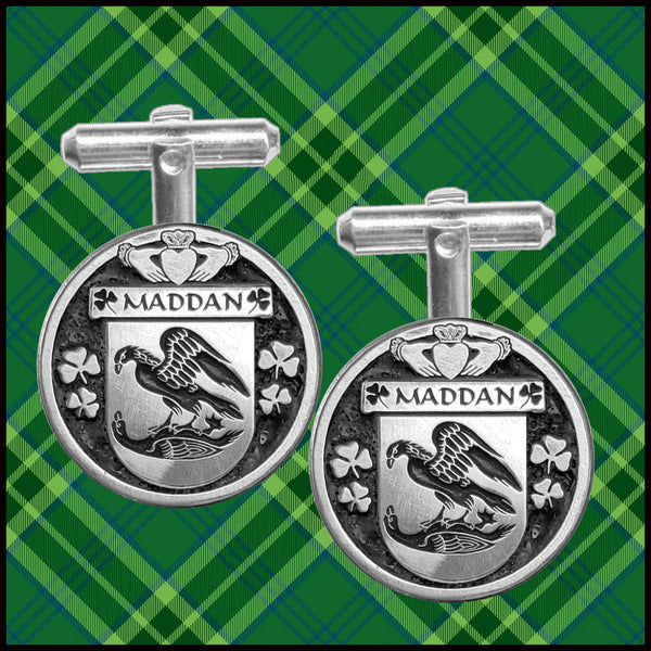Maddan Irish Coat of Arms Disk Cufflinks