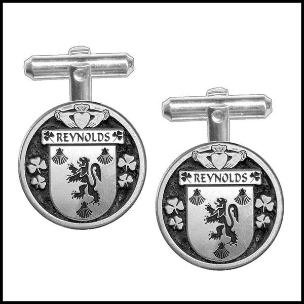 Reynolds Irish Coat of Arms Disk Cufflinks