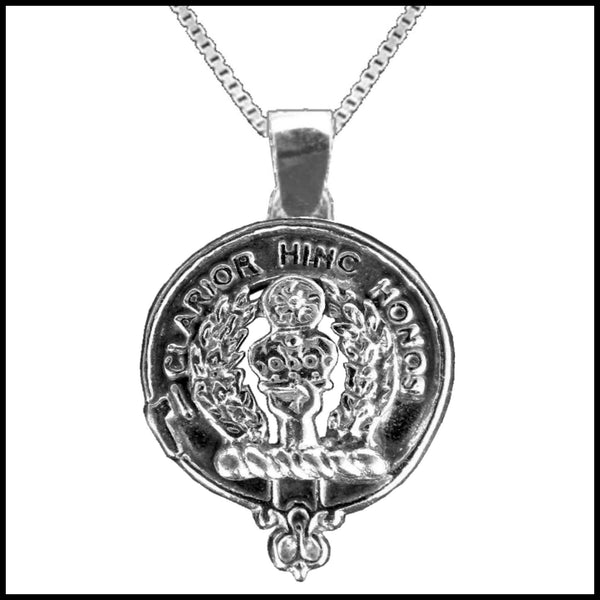 Buchanan Large 1" Scottish Clan Crest Pendant - Sterling Silver