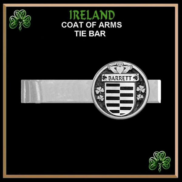Barrett Irish Coat of Arms Clip Tie Bar