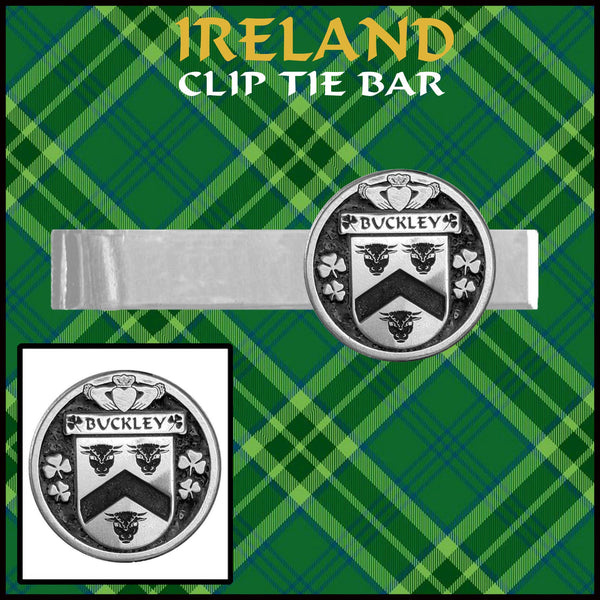 Buckley Irish Coat of Arms Clip Tie Bar