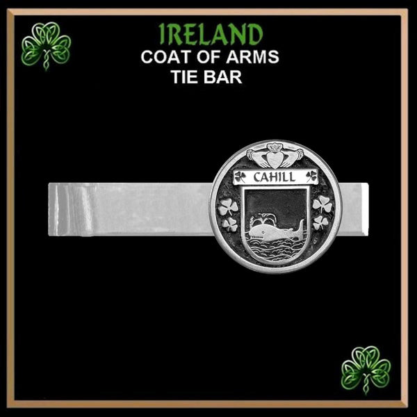Cahill Irish Coat of Arms Clip Tie Bar