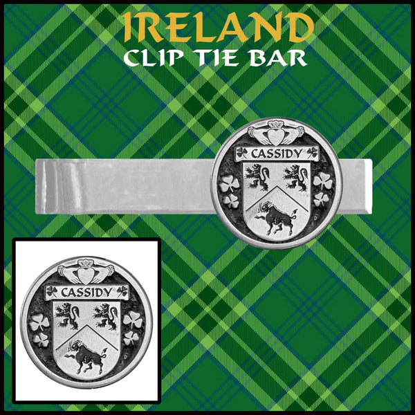 Cassidy Irish Coat of Arms Clip Tie Bar - ICTB10