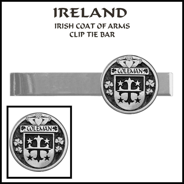 Coleman Irish Coat of Arms Clip Tie Bar - ICTB10