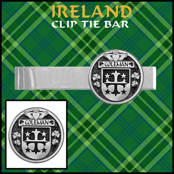 Coleman Irish Coat of Arms Clip Tie Bar - ICTB10