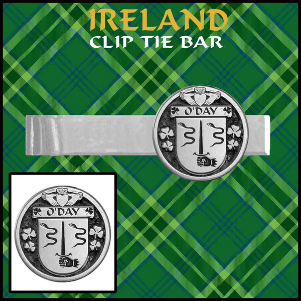 O'Day Irish Coat of Arms Clip Tie Bar - ICTB10