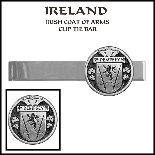 Dempsey Irish Coat of Arms Clip Tie Bar - ICTB10