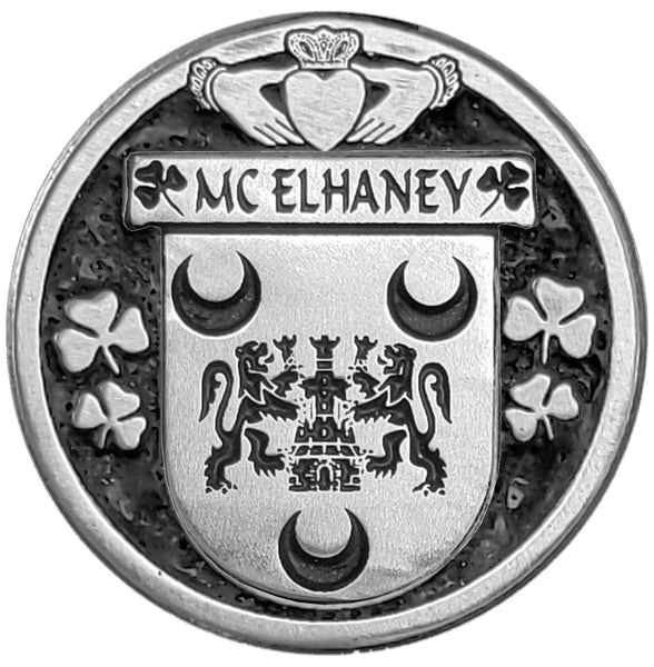 McElhaney Irish Coat of Arms Clip Tie Bar - ICTB10