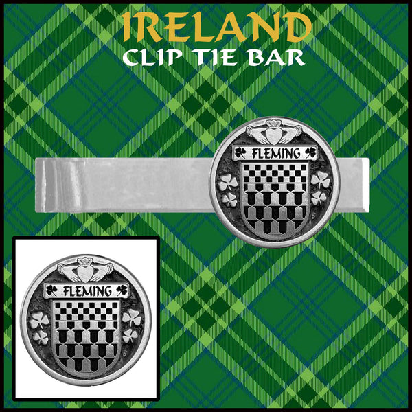 Fleming Irish Coat of Arms Clip Tie Bar - ICTB10